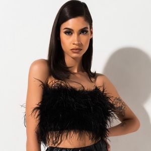Feather crop top